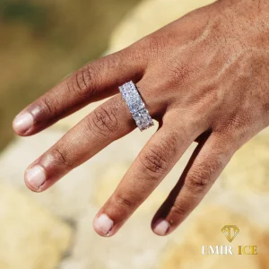 BAGUE BANDEAU DIAMANT OR BLANC