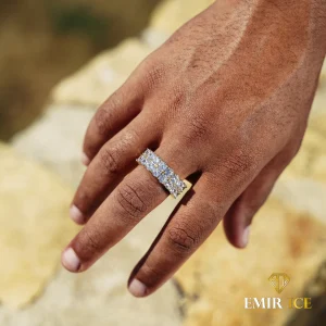 BAGUE BANDEAU DIAMANT OR JAUNE