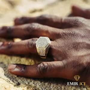 BAGUE CHEVALIÈRE DIAMANT OR JAUNE
