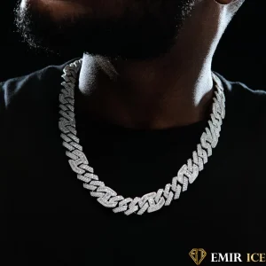 CHAINE GUCCI LINK OR BLANC - 14MM