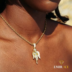 COLLIER ANGE DIAMANT FEMME OR JAUNE