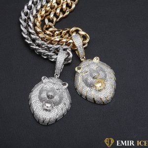 COLLIER PENDENTIF TETE DE LION