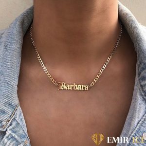 COLLIER PERSONNALISÉ ÉCRITURE ANCIEN ANGLAIS