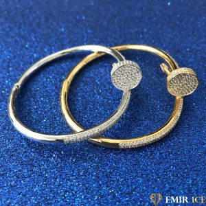 BRACELET CLOU CARTIER PLAQUE OR