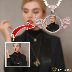 COLLIER PENDENTIF PORTE-PHOTO AILES D'ANGES V1