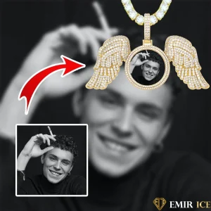 COLLIER PENDENTIF PORTE-PHOTO AILES D'ANGES V2