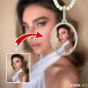 COLLIER PENDENTIF PORTE-PHOTO PERSONNALISÉ OVALE
