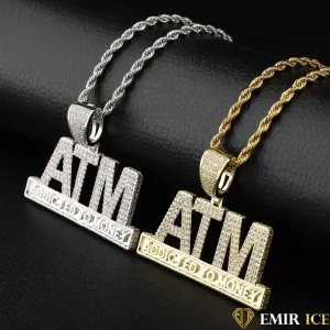 COLLIER PENDENTIF ADDICTED TO MONEY
