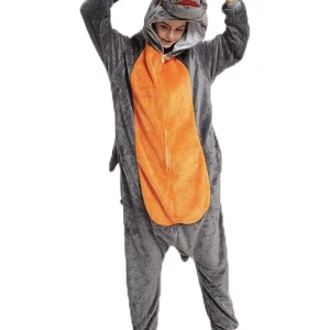 Pyjama Kigurumi Dragon Gris Adulte/Enfant