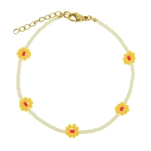 BRACELET MARGUERITE JAUNE