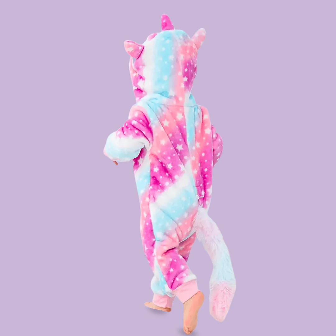 Pyjama Licorne Bébé Multicolore - Kigurumi (Combinaison) – Image 3