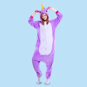 Pyjama Licorne Femme Violet - Kigurumi (Combinaison)