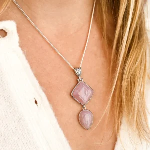 Pendentif Quartz Rose