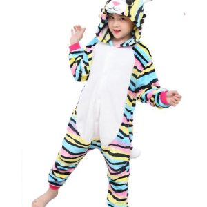 Pyjama Kigurumi Chat Fille Multicolore