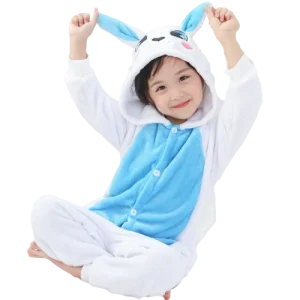 Pyjama Kigurumi Lapin Bleu Enfant