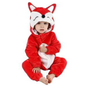 Pyjama Kigurumi Renard Bébé Rouge